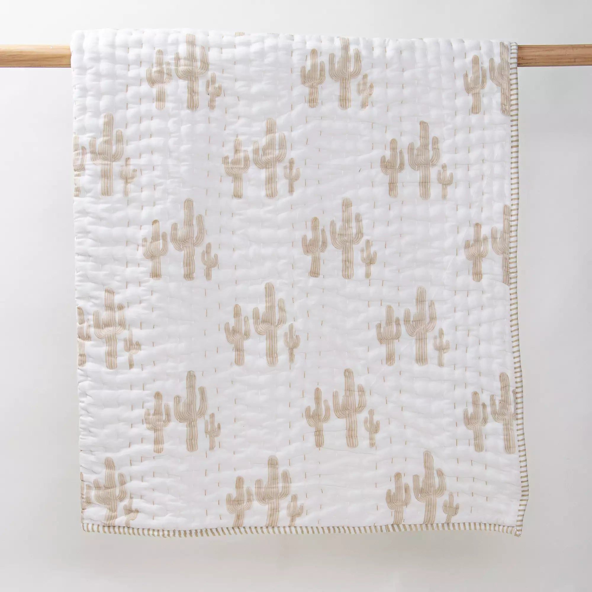Cactus Handmade Kantha Cotton Soft Baby Blanket 104